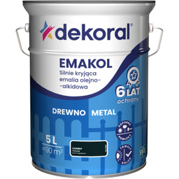 Emalia olejno-alkidowa EMAKOL Czarny 5 l Dekoral