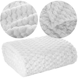 Koc 70 x 160 Mikrofibra Design Cindy6 Biały