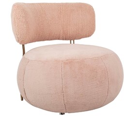 Fotel LOW TEDDY PINK różowy HE510X-3.PECH.PINK - King