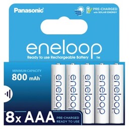 8x panasonic eneloop AAA/ R3 800 mah blister