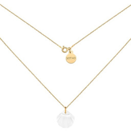 Pakamera Złoty naszyjnik z muszelką SWAROVSKI CRYSTAL