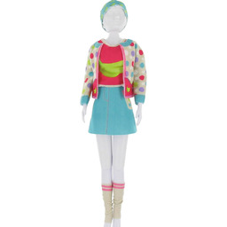 Vervaco Candy Banana sukienka dla lalki, wielokolorowa