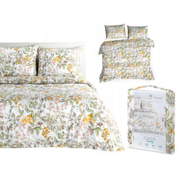 Pościel Bawełniana W Kwiaty 200x220 Paula 100% Bawełna