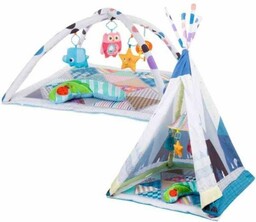 Mata edukacyjna dla niemowląt Namiot Tipi 2w1 Zwierzątka