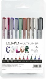 Copic Multiliner Set Color, zestaw 10 kredek kreślarskich