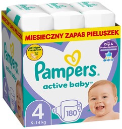 Pieluszki Pampers Active Baby Rozmair 4 180 Sztuk