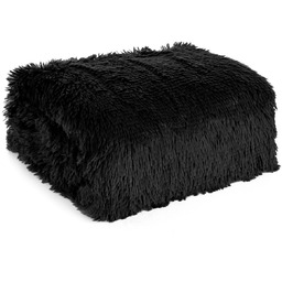 Koc 70 x 160 Dwustronny Futrzak Tifany1 Czarny