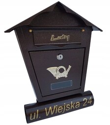 Skrzynka Na Listy Domek SD1T Nr Domu,ulica