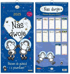 Kalendarz 2025 ścienny planer Sheepworld dla pary -