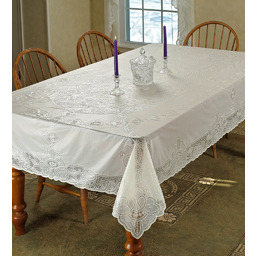 Violet Linen Winylowa koronka Betenburg Design obrus beżowy