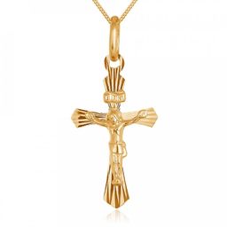 Złoty Krzyżyk 333 La Luce z Pasyjką Łańcuszek