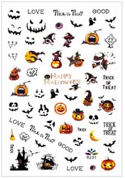 Naklejki do paznokci cienkie samoprzylepne halloween R231
