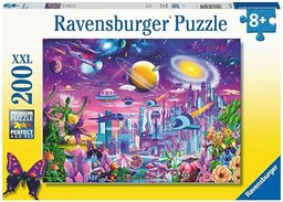 Puzzle dla dzieci 2D: Kosmiczne Miasto 200 elementów
