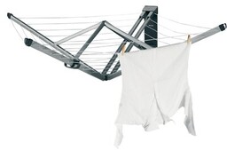 BRABANTIA Suszarka ogrodowa WallFix Czarno-srebrny