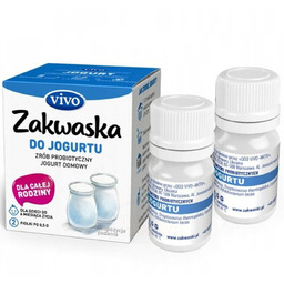 Zakwaska do Jogurtu Vivo, Żywe Bakterie, 2 fiolki