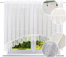 Firana gotowa z gipiurą w Łuk 500x180 Firanka