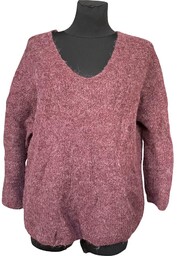 only Sweter Damski Stylowy Wygodny Ciepły Czerwony Rozmiar