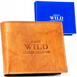 Duży portfel męski ze skóry naturalnej - Always
