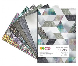 Blok Happy Color A5 10 ark SILVER nr