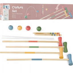 Bs Toys, Krokiet Drewniana Gra Ogrodowa dla Dzieci