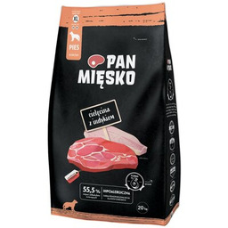 PAN MIĘSKO Karma dla psa Cielęcina z Indykiem