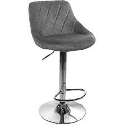 Edinos Szary Hoker Tapicerowany Welurowy Z Oparciem K6-N21