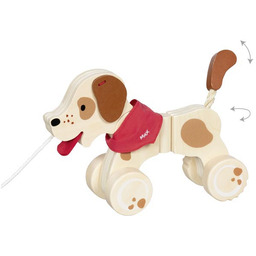 Drewniany pies Max do ciągnięcia na sznurku Goki