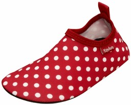 Buty kąpielowe- czerwone i białe kropki