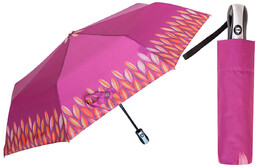 Automatyczna parasolka damska marki Parasol, różowa w kwiaty