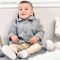 Płaszczyk Ocieplany Chłopięcy Christopher Szary roz.74 cm