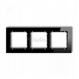 Karlik Deco Ramka Potrójna 3-Krotna Efekt Szkła Czarna