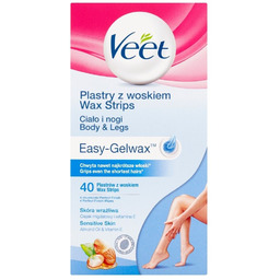 VEET_Easy-Gelwax plastry z woskiem do depilacji ciała 40szt