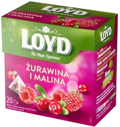 Herbata owocowa Loyd Żurawina i malina 20x2g