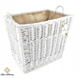 Koszyk na drewno Kosz do kominka wiklinowy