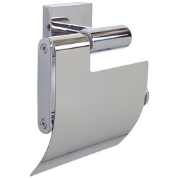 Uchwyt na papier toaletowy z klapką Chrom