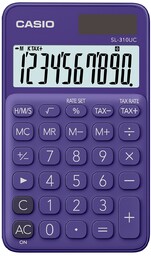 Kalkulator kieszonkowy 10-pozycyjny CASIO fioletowy /Sl-310UC-PL-S/