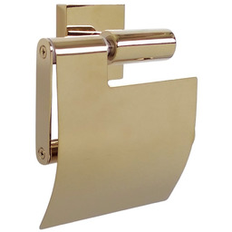 Uchwyt na papier toaletowy z klapką Złoty ARGIO