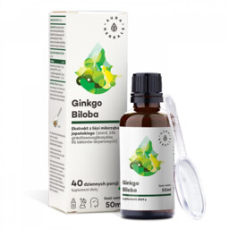 Ginkgo Biloba, ekstrakt Miłorząb Japoński 50:1 45 mg,