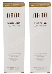 Nano WhiteWash Whitening Zestaw 2 wybielających past
