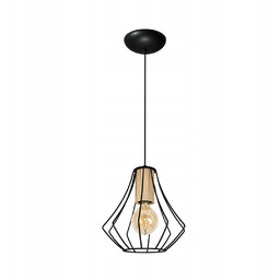 Lampa Sufitowa Will Czarny Złoty Metalowy Klosz 1xE27