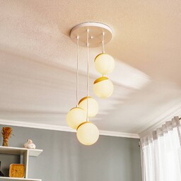 Lampa wisząca szklana Sfera Eko-Light, możliwość ściemniania, biały