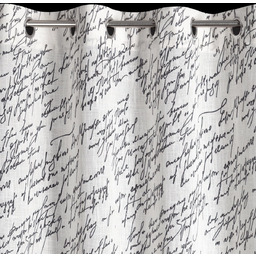 Zasłona w stylu eko z tkaniny z dodatkiem