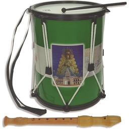 3722 3722-Bęben Rociero Duży + Flet, Kolor (REIG