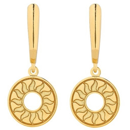 Pakamera Złote kolczyki ze słoneczkami