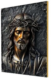 Jezus w koronie cierniowej, obraz na ceramice