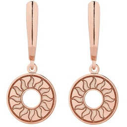 Pakamera Kolczyki z różowego złota ze słoneczkami