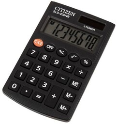 CITIZEN Kalkulator SLD-200NR Zasilanie bateryjno-słoneczne, 1 pamięć
