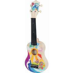 Ukulele Flower Power drewniany instrument Goki 61847 zabawki