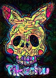 PsychoSkulls, Pikachu, Pokemon - plakat Wymiar do wyboru: