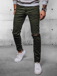 Spodnie jeansowe męskie zielone Dstreet UX4086-30/44